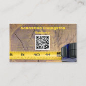 Carte De Visite Mesurer le code QR professionnel de travail du boi (Devant)
