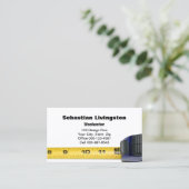 Carte De Visite Mesurer le code QR professionnel de travail du boi (Debout devant)