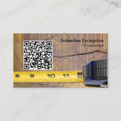 Carte De Visite Mesurer le code QR professionnel de travail du boi (Devant)