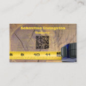 Carte De Visite Mesurer le code QR professionnel de travail du boi (Devant)