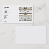 Carte De Visite Mesures d'homme de Vitruvian (da Vinci) (Devant / Derrière)