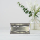 Carte De Visite Métal à la frontière métallique (Debout devant)