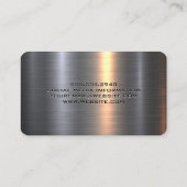 Carte De Visite Metal Aluminum Silver | Golfer Swinging (Dos)