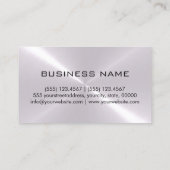 Carte De Visite Métal argenté d'acier inoxydable (Dos)