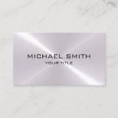 Carte De Visite Métal argenté d'acier inoxydable (Devant)