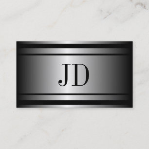 Carte De Visite Métal argenté d'architecte métallique