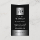 Carte De Visite Métal argenté d'architecte métallique (Dos)