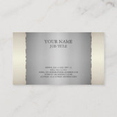 Carte De Visite Métal argenté moderne personnalisé (Dos)
