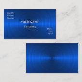 Carte De Visite Métal bleu (Devant / Derrière)