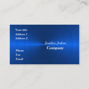 Carte De Visite Métal bleu