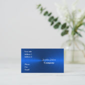 Carte De Visite Métal bleu (Debout devant)