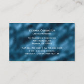 Carte De Visite Métal Bleu Élégant Moderne (Dos)