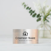 Carte De Visite Metal Bold Designer d'intérieur ajouter le logo (Debout devant)