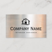 Carte De Visite Metal Bold Designer d'intérieur ajouter le logo (Devant)