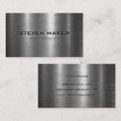 Carte De Visite métal brillant (Devant / Derrière)