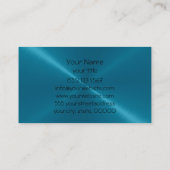 Carte De Visite Métal brillant bleu 4 d'acier inoxydable (Dos)