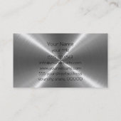 Carte De Visite Métal brillant d'acier inoxydable (Dos)