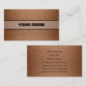 Carte De Visite Métal brillant de cuivre 2 d'acier inoxydable (Devant / Derrière)