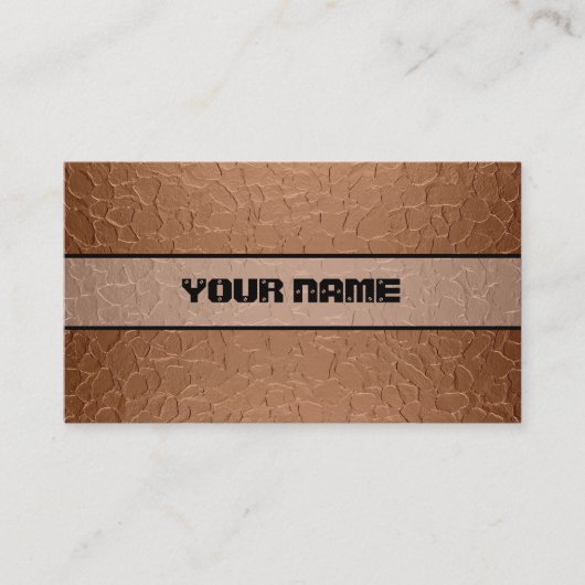 Carte De Visite Métal brillant de cuivre 2 d'acier inoxydable (Devant)