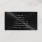 Carte De Visite Métal brillant noir 5 d'acier inoxydable (Dos)