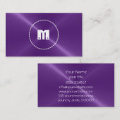 Carte De Visite Métal brillant pourpre d'acier inoxydable (Devant / Derrière)