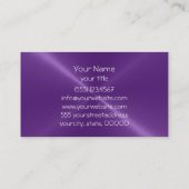Carte De Visite Métal brillant pourpre d'acier inoxydable (Dos)