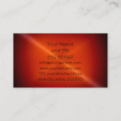 Carte De Visite Métal brillant rouge d'acier inoxydable (Dos)