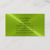 Carte De Visite Métal brillant vert d'acier inoxydable (Dos)