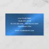 Carte De Visite Métal Brossé Bleu (Dos)