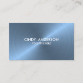 Carte De Visite Métal brossé bleu clair (Devant)