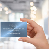 Carte De Visite Métal brossé bleu clair