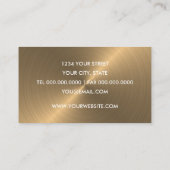 Carte De Visite Métal brossé d'or (Dos)