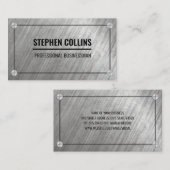 Carte De Visite Métal brossé et vis (Devant / Derrière)