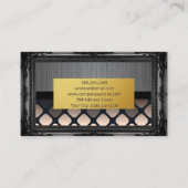 Carte De Visite Métal brossé | Gold Antique Border (Dos)