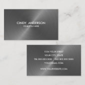 Carte De Visite Métal brossé gris (Devant / Derrière)