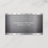 Carte De Visite Métal brossé industriel Acier inoxydable métalliqu (Devant)