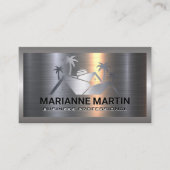 Carte De Visite Métal brossé | Logo immobilier (Devant)