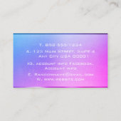 Carte De Visite Métal brossé moderne acier inoxydable métallique (Dos)