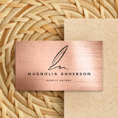 Carte De Visite Métal brossé pour Rose Notaire Mobile