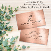 Carte De Visite Métal brossé pour Rose Notaire Mobile