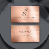 Carte De Visite Métal brossé pour Rose Notaire Mobile