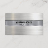 Carte De Visite Métal brossé | QR Business (Devant)