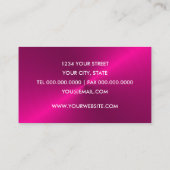 Carte De Visite Métal brossé rose (Dos)