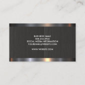 Carte De Visite Métal brossé | Texture noire (Dos)