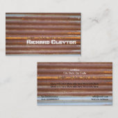 Carte De Visite Métal corrodé ondulé rouillé, texture personnalisé (Devant / Derrière)