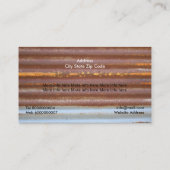 Carte De Visite Métal corrodé ondulé rouillé, texture personnalisé (Dos)