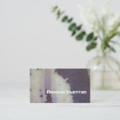 Carte De Visite Métal corrodé rouillé, texture personnalisée (Debout devant)