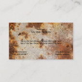 Carte De Visite Métal corrodé rouillé, texture personnalisée (Dos)