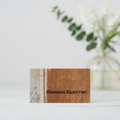 Carte De Visite Métal corrodé rouillé, texture personnalisée (Debout devant)