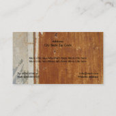 Carte De Visite Métal corrodé rouillé, texture personnalisée (Dos)